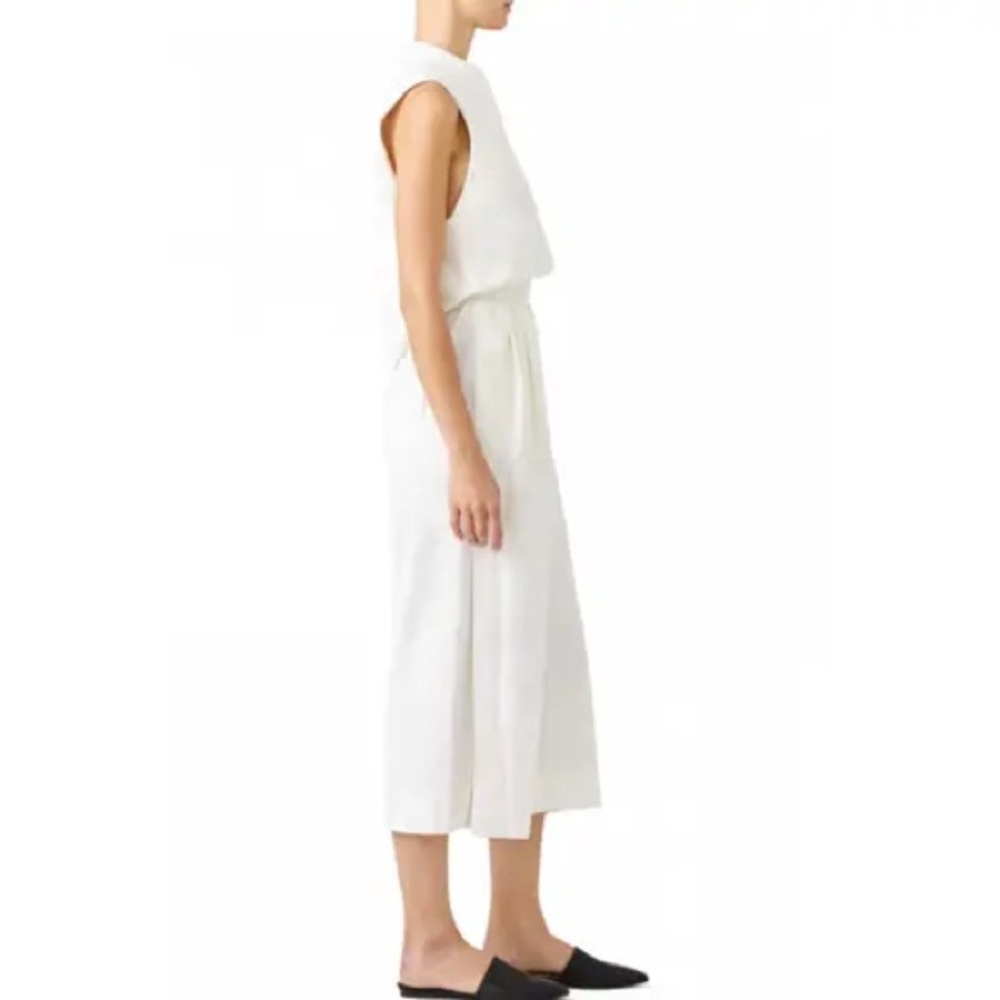 Vince white denim jumpsuit